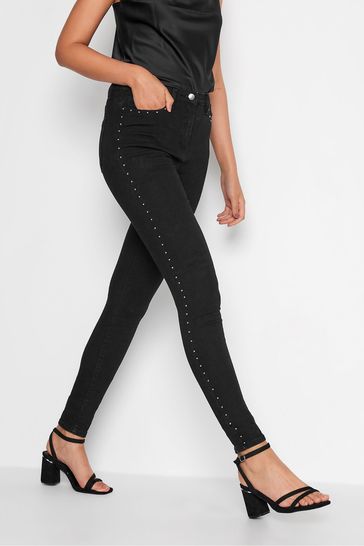 Buy Long Tall Sally Black Studded Stretch AVA Skinny Jeans from Next  Luxembourg