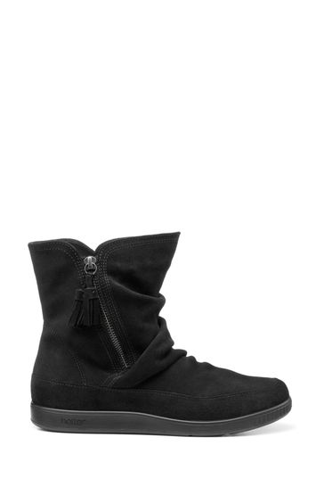 Hotter Pixie III Wide Fit Black Zip Fastening Boots