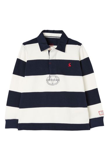 Joules Blue Onside Stripe Rugby Shirt