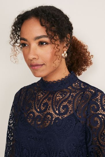 Phase eight navy lace dress clearance