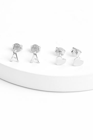 Initial earrings top next