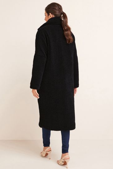 Next black teddy coat deals