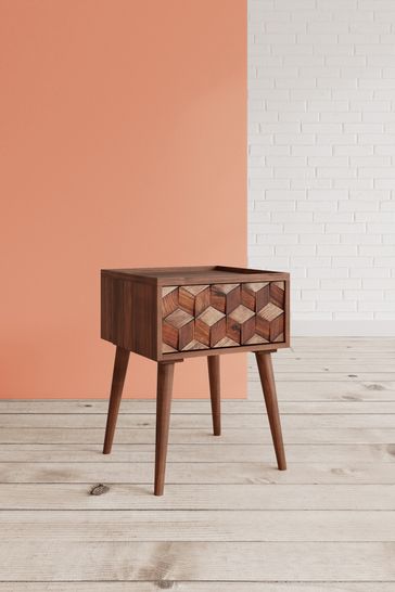 Brown night deals table
