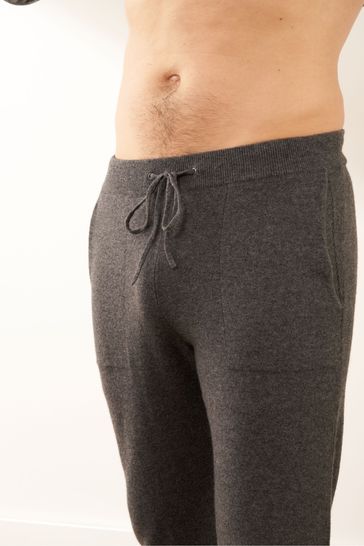 Grey top cashmere joggers