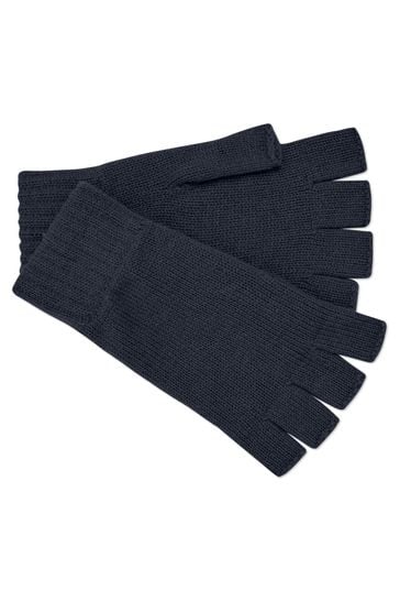 Celtic & Co. Blue Cashmere Fingerless Gloves