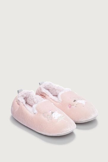 The White Company Pink Fairy Slippers