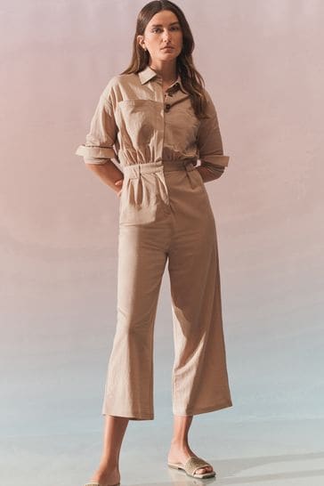 Long sleeve boiler jumpsuit hotsell
