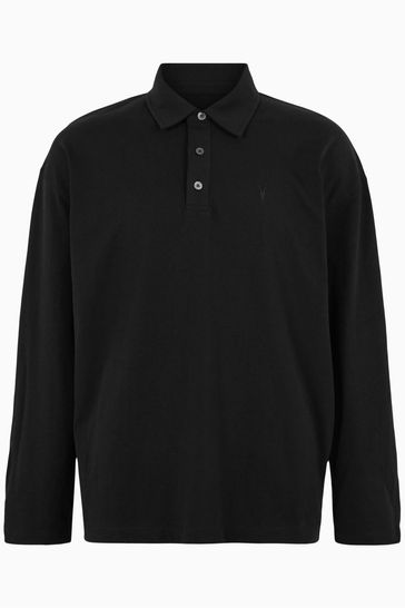Black polo collar clearance shirt