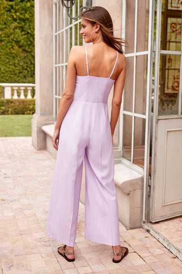 Button detail jumpsuit deals