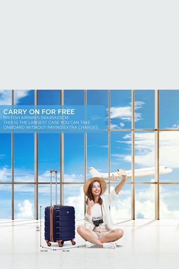 Buy Flight Knight 56x45x25cm EasyJet Overhead 4 Wheel ABS Hard