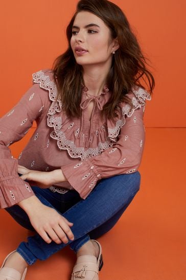 High neck smock top on sale