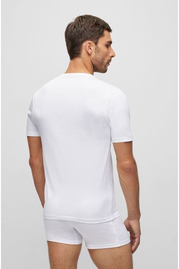 Buy BOSS White 100 Cotton Logo T Shirts 3 Pack from Next Bahrain