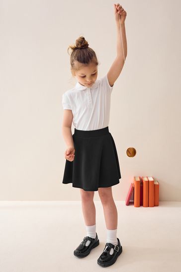 Black Pull On School Skort with Jersey Stretch 3 17yrs