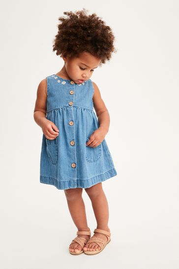 Cotton dress button front discount