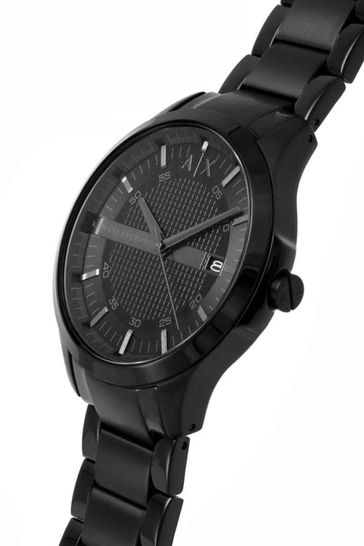 Armani Exchange Gents Black Watch Bracelet Gift Set