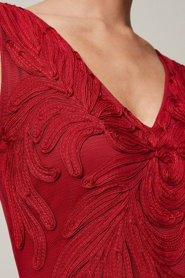 Phase eight red tapework dress 2025