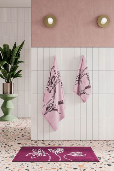 Ted Baker Pink Tulip Bath Mat