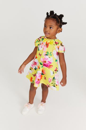 Baker by Ted Baker Yellow Floral Jersey Dress