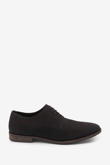 Black suede derby shoes mens clearance