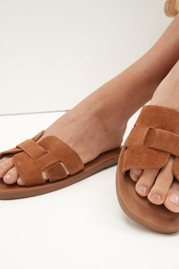 Tan sandals flat uk discount