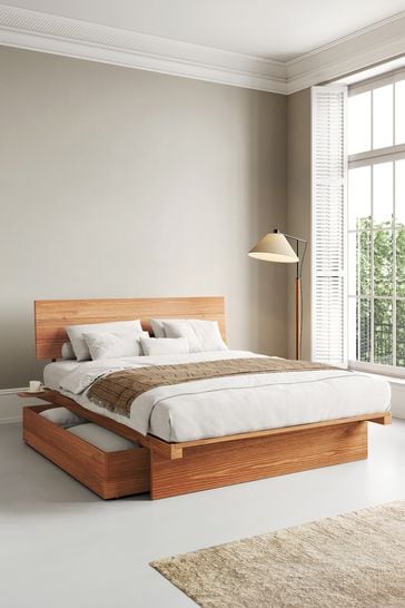 Get Laid Beds Cinnamon Japanese Solid Wood Storage Bed Combo