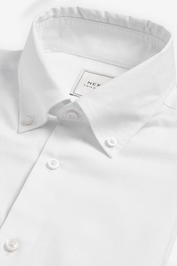Buy White Skinny Fit Easy Care Single Cuff Oxford Shirt from Next