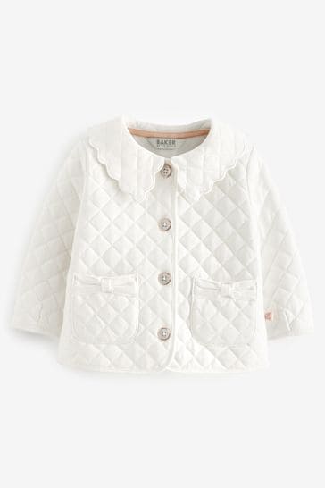 Buy Baker by Ted Baker White Quilted Jacket from Next Netherlands