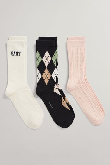 GANT Teen Girls Pink Socks 3 Pack