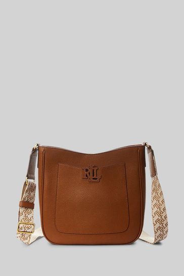 Lauren Ralph Lauren Cameryn Monogram Leather Cross-Body Bag