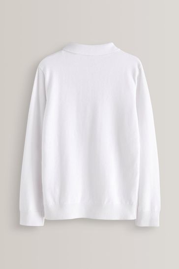 White polo shirt sales long sleeve women's