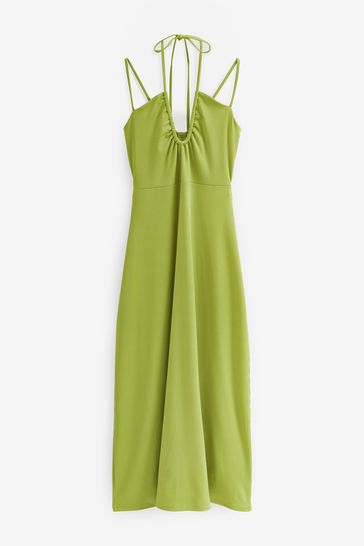 Lime green ribbed dress on sale