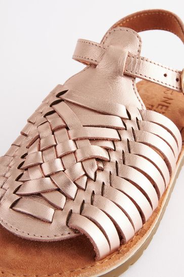 Leather woven sandals outlet womens