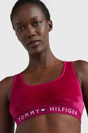 Buy Tommy Hilfiger Red Velour Bralette from Next Ireland