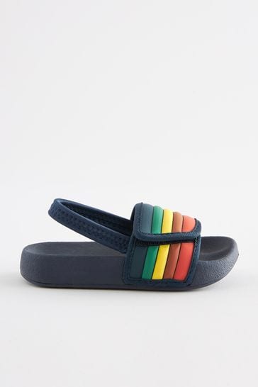 Adidas rainbow top sliders