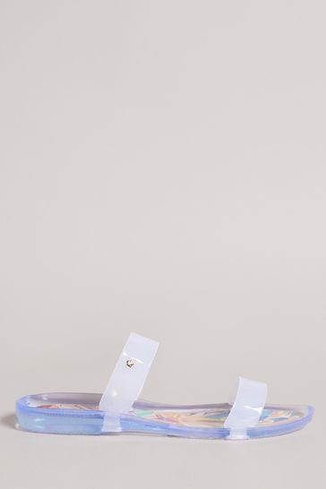 Ted Baker Nude Jelinn Art Print Two Strap Jelly Sandals