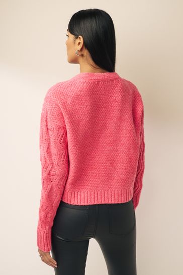 Coral pink cardigan 2025