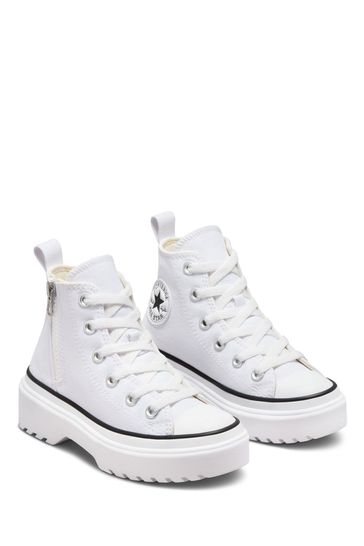 Buy Converse White Lugged Glitter Lift Junior Trainers from Next