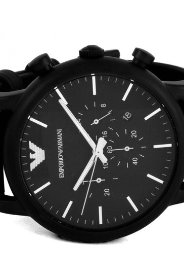 Emporio armani new arrivals matte black watch