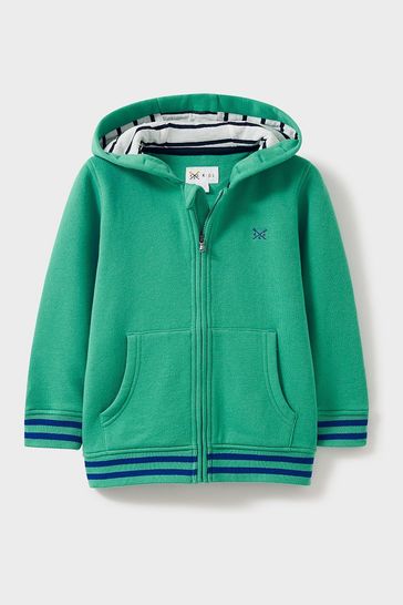 Crew Clothing Company Green Cotton Classic Hoodie