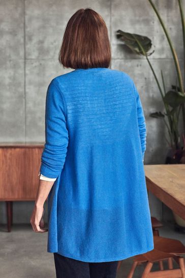 Buy Pure Collection Blue Gassato Swing Cardigan from Next Ireland