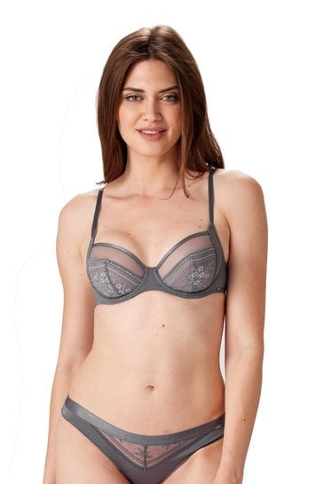 Pretty Polly Natural Botanical Lace Underwired Balconette Bra