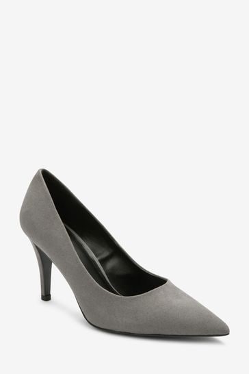 Buy Grey Regular Wide Fit Forever Comfort Mid Heel Court Shoes from Next Netherlands