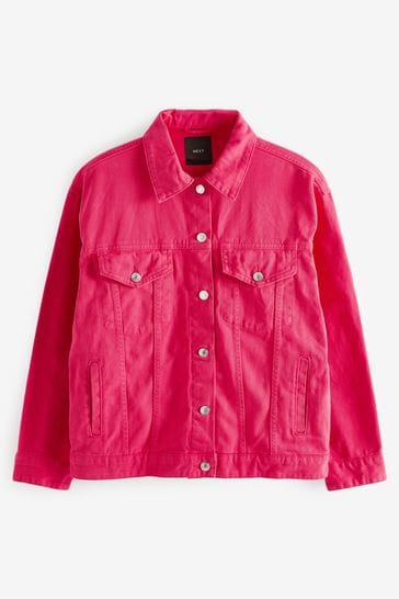 H&m pink denim jacket 2025
