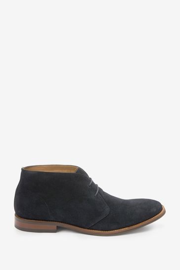 Mens navy store suede boots