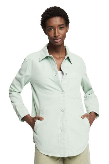 Esprit Green Tencel Oversized Shirt
