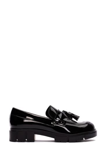 Clarks Black Patent Teala Loafer Shoes