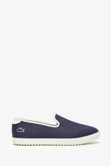 Lacoste blue canvas shoes on sale