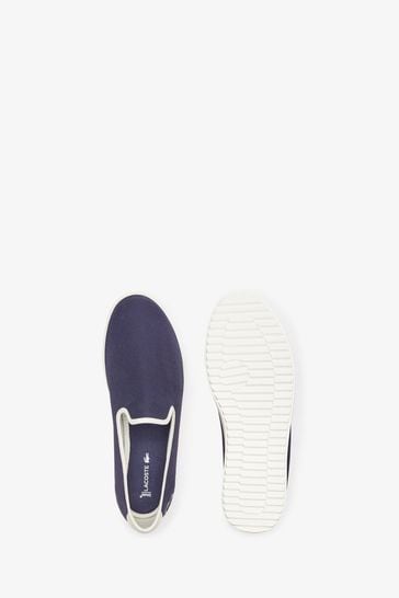 Lacoste blue clearance canvas shoes