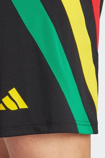 Green adidas football store shorts