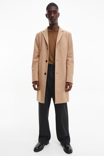 Buy Calvin Klein Brown Recycled Wool Cashmere Coat from Next Austria